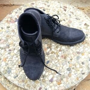 Joe's Jeans Mens Cappy Grey Leather Lace Up Ankle Boots